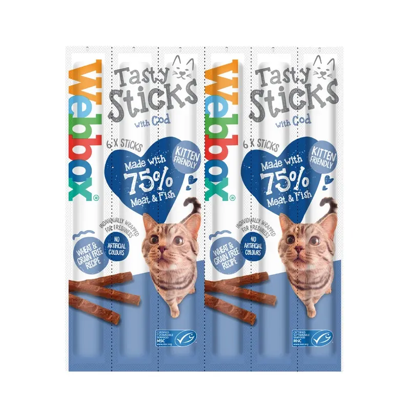 Webbox Tasty Cat Treat Sticks Cod 6 X 5G