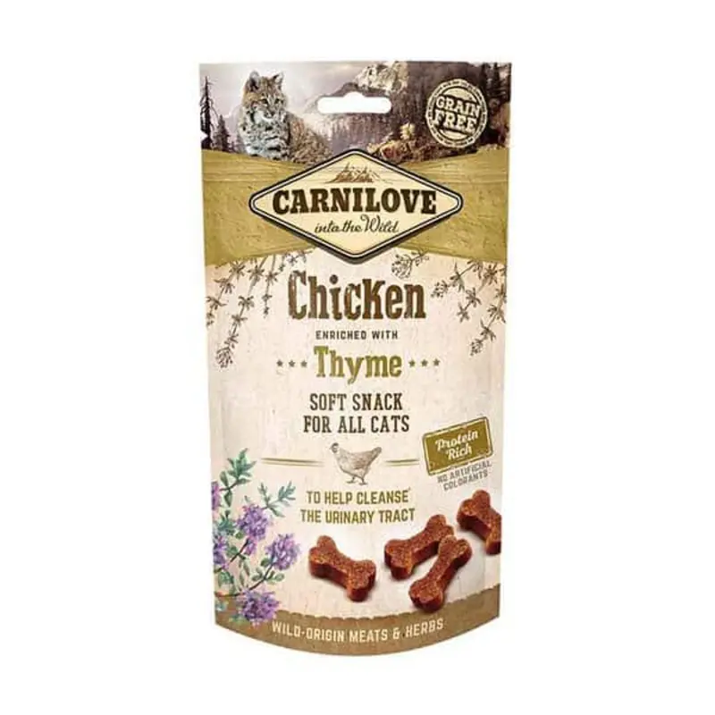 Carnilove Yellow/Salmon Cat Soft Snack Chicken With Thyme 50G