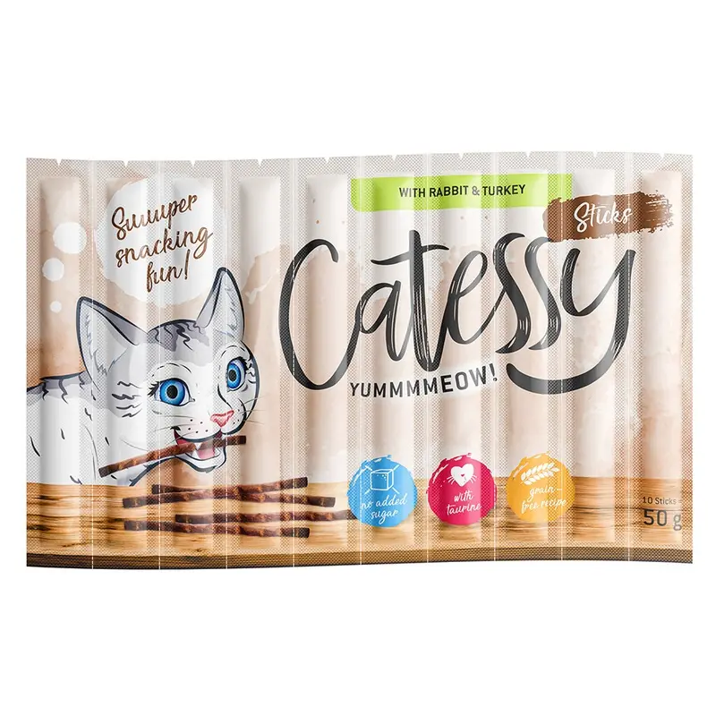Catessy Sticks 10 X 5G - With Rabbit & Turkey