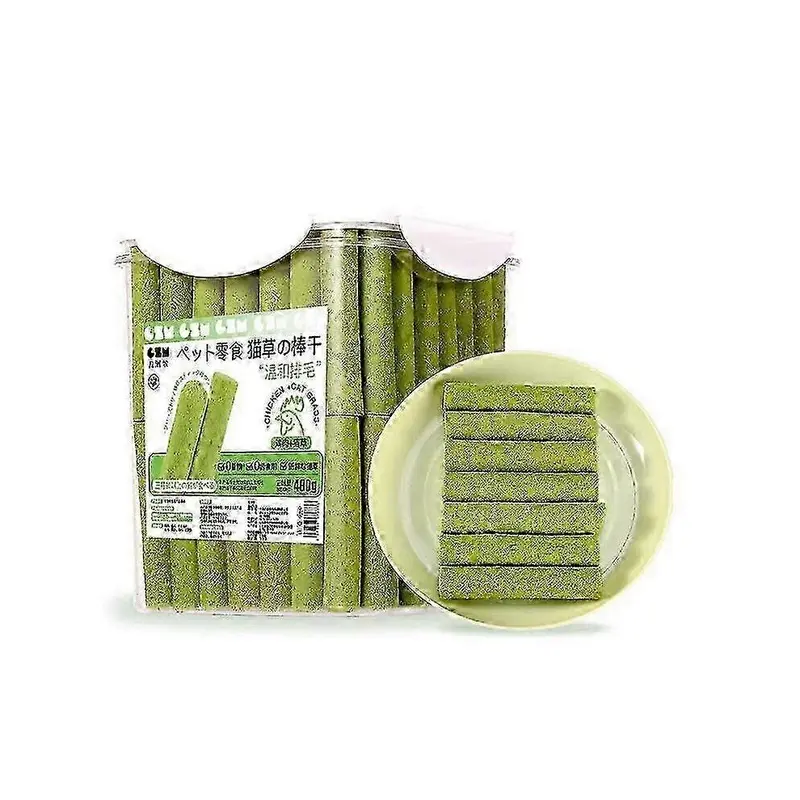 Salmon 80Pcs Cat Grass Teeth Grinding Stick Snacks Cat Teeth Cleaning Sticks Pet