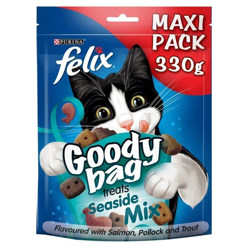 Felix Goody Bag Seaside Pollock And Trout Cat Treats - Salmon 330G