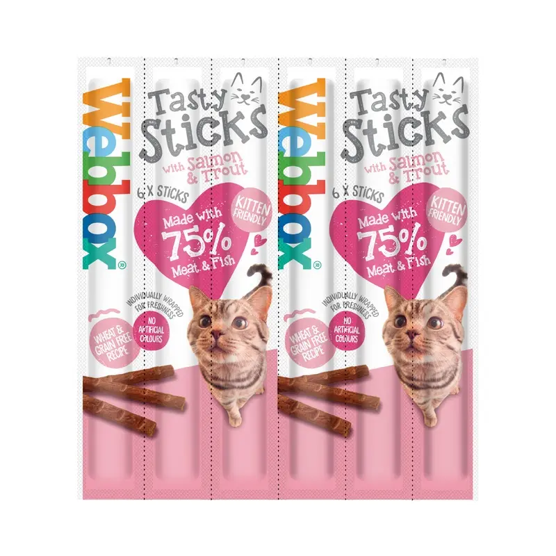 Webbox Tasty Sticks Cat Treats Salmon & Trout 6 Pack