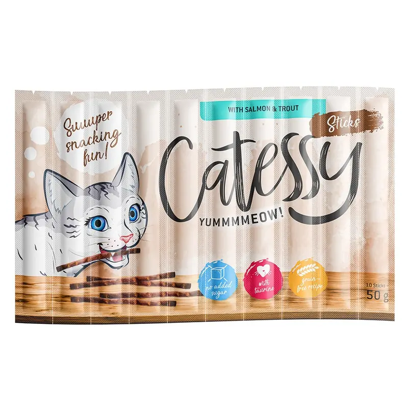 Catessy Sticks 10 X 5G - With Salmon & Trout