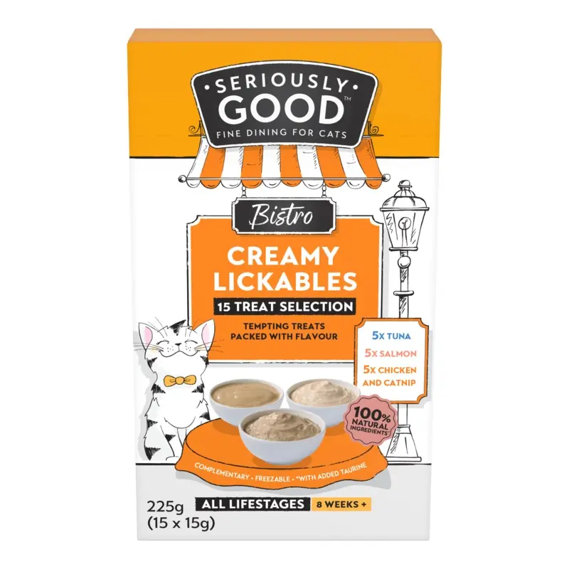 Seriously Good Creamy Lickable Cat Treats Variety 15 Pack