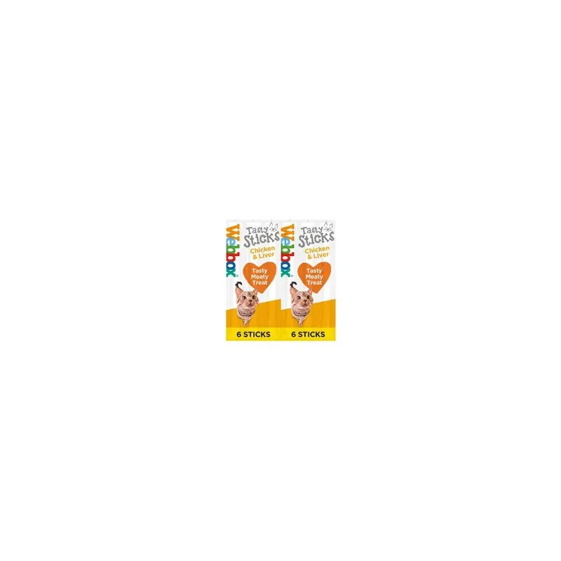 Webbox Cats Delight Tasty Sticks With Chicken & Liver (6 Per Pack - 30G) Size 6