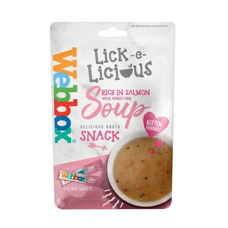 Webbox Lick-E-Licious Cat Soup Salmon 80G