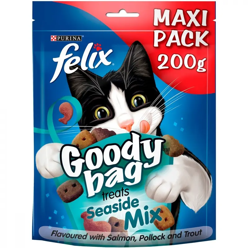 Felix Goody Bag Seaside Pollock And Trout Cat Treats - Salmon 200G