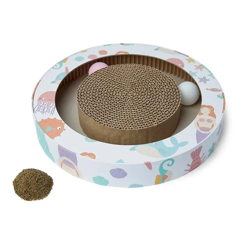 Baby Bea Cardboard Play And Scratch Under The Sea Kitten Toy
