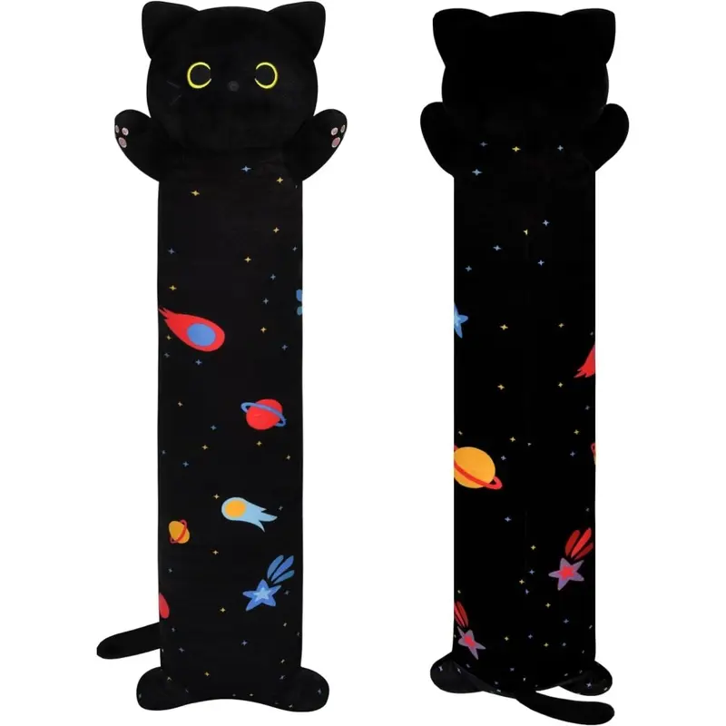 Black (50Cm, Space Cat) Long Cat Plush Body Toy, 50 Cm Cute Long Cat Plush Toy 50Cm