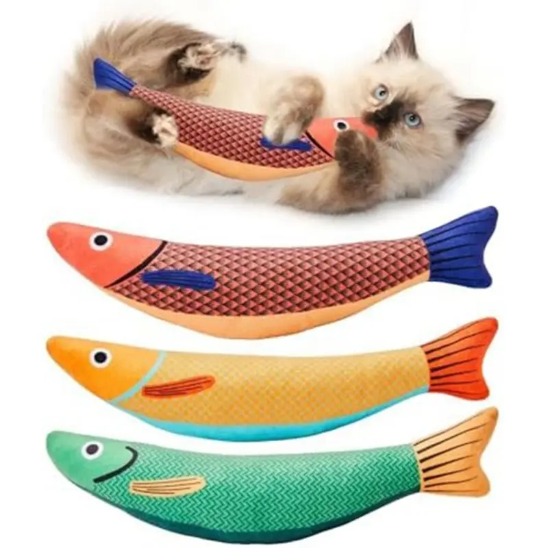 Torribaly Pcs Cat Toys Saury Fish,Cat Chew Toy Catnip For Indoor Cats Size 3