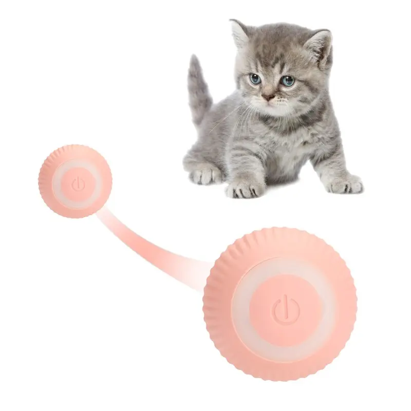Automatic Rolling Cat Ball Toy with LED & Obstacle Avoidance