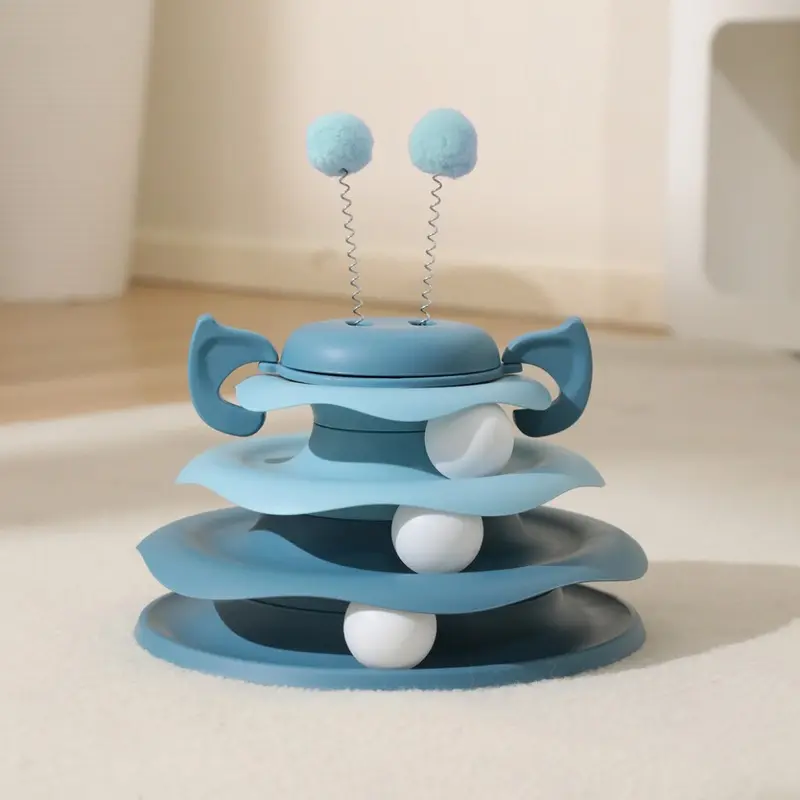 (StyleG) Cat Toy Puzzle Kit With Fourstory Bee Pig Playboard For Play Exercise Home
