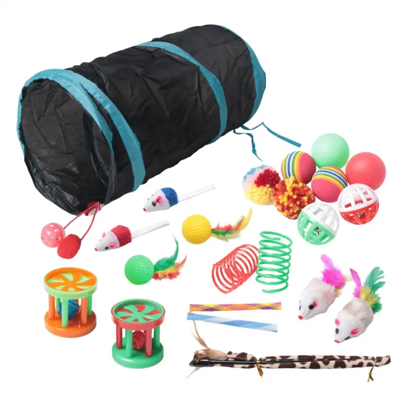 Kepptory Pcs Cat Toys Interactive For Indoor Cats Tunnel Mouse Kitten Size 22