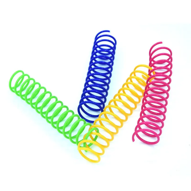 Pet Mangshang New Cat Colored Plastic Spring Jumping Self Supplies Toy Hi Large