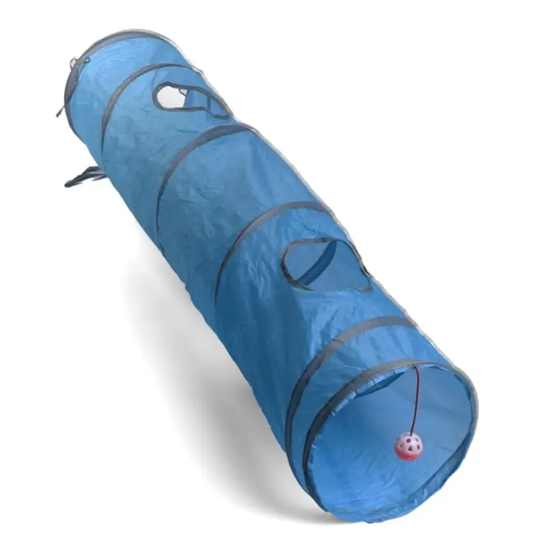 Aamen Long Cat Tunnel With Toy, Pop Up Play Tunnel For Animals, Small