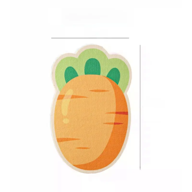 (Carrot) Pet Supplies Cat Toy Cartoon Wall Stickers Cat Paw Pads Wear Soft Resistant