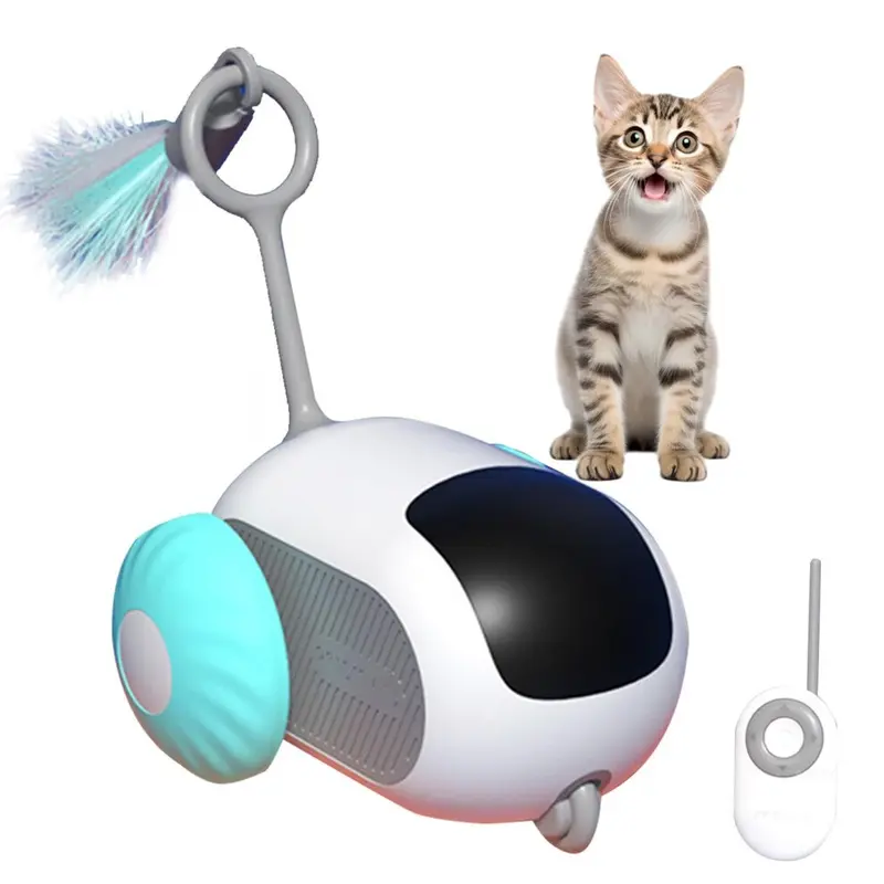 Blue (Blue) Smart Cat Toy Car - Remote Control, Dual Mode, Usb Charging