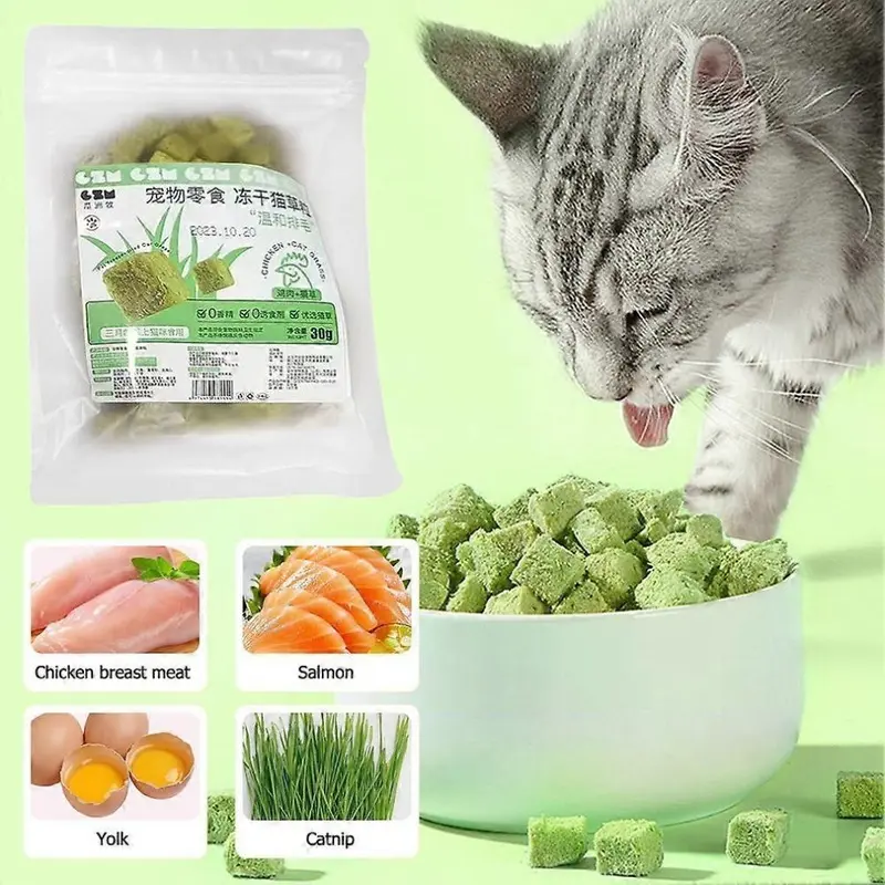 Freeze-dried Cat Grass Granules Cat Snacks Teeth Cleaning Cat Grass Granules