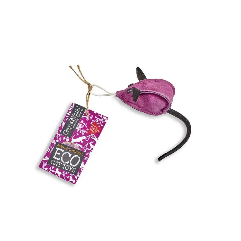 Green & Wilds Unisex Black Green And Wilds Midge The Mouse Cat Toy