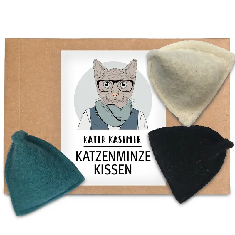 Kater Kasimir Cat Casimir Catnip Pillow - Set Of 3