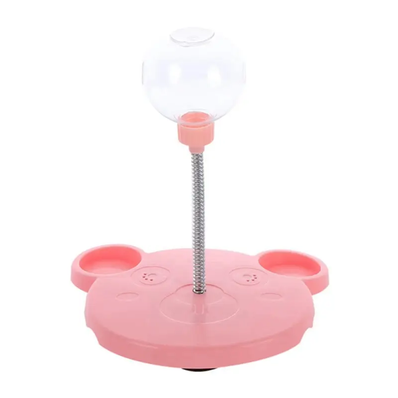 Pink Interative Food Ball For Pet Indoor Interactive Treat Toy
