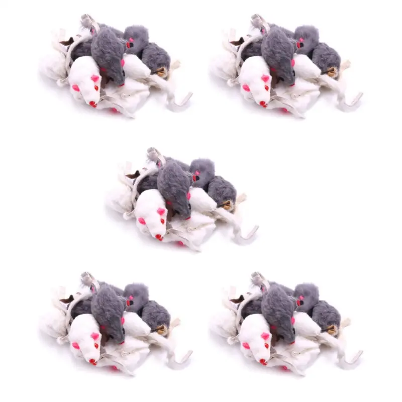 Senza Marchio Real Fur Mice Cat Toys Pet Toy Childrens Toys 12-Pack Size 12