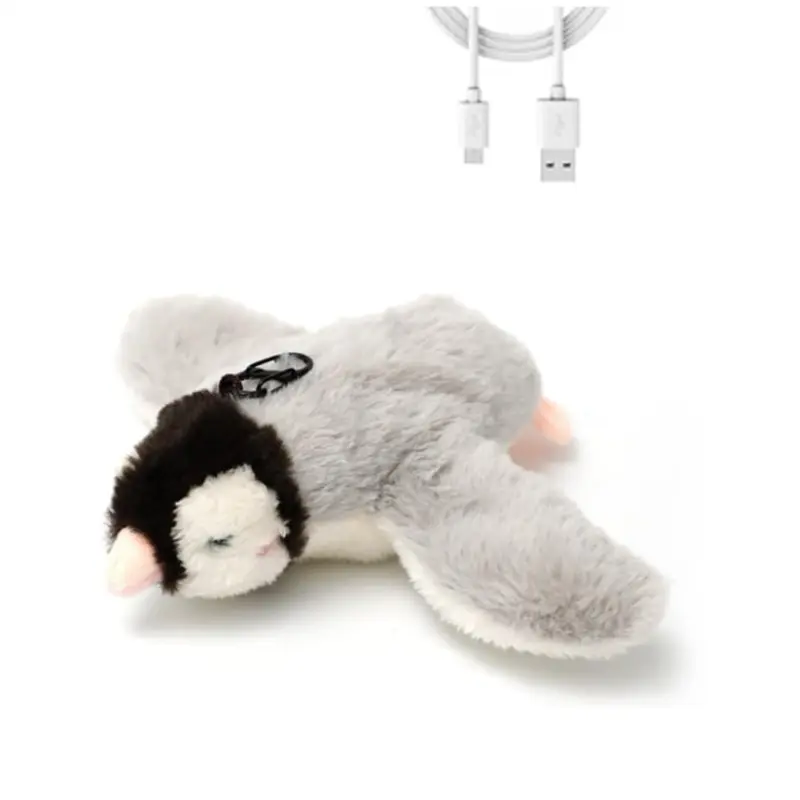Sin Marca Interactive Chirping Bird Cat Toy Flapping Wings Penguin