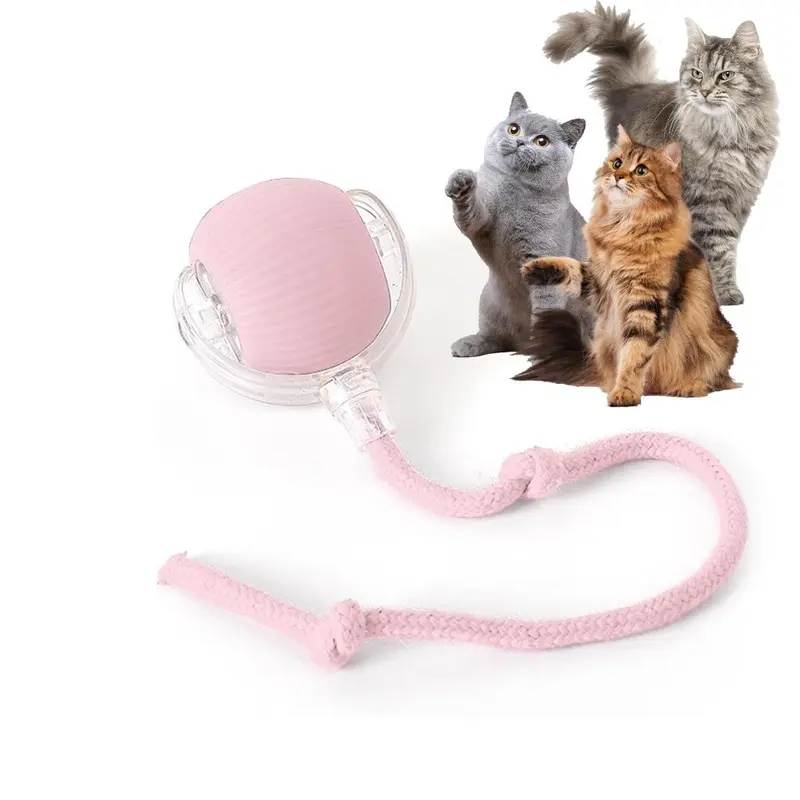 Rocfish Interactive Cat Toy For Indoor Smart Automatic Cat Chase Ball Toy Small