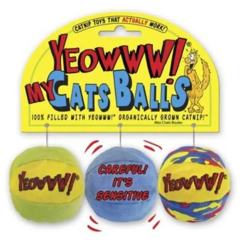 Yeowww Yeowww! Catnip My Cat Catnip Balls - (Pack Of 3) 5Cm