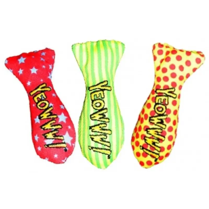 Yeowww Yeowww! Catnip Stinkies Cat Toy - Dots - Single