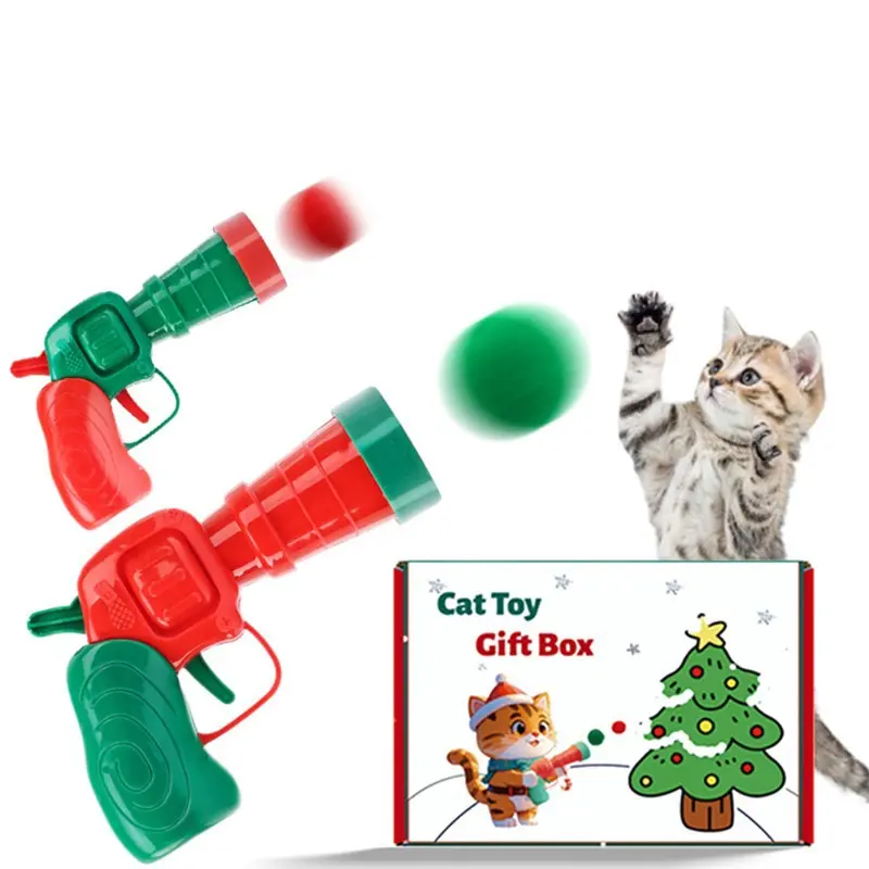 2024 Interactive Cat Ball Launcher With Plush Balls Size 30