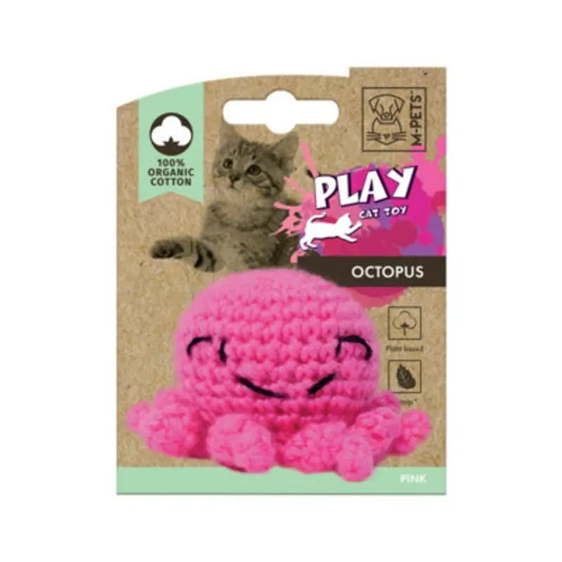 B&Q M-Pets Octopus - 100% Organic Cotton - Pink