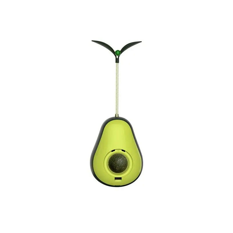 Cat Tumbler Toys With Food Dispenser And Avocado Appearance For Pet Play