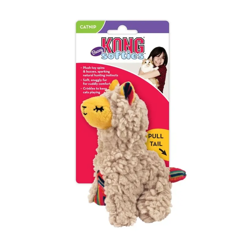 Kong Softies Buzzy Llama Cat Toy - Single Size 8