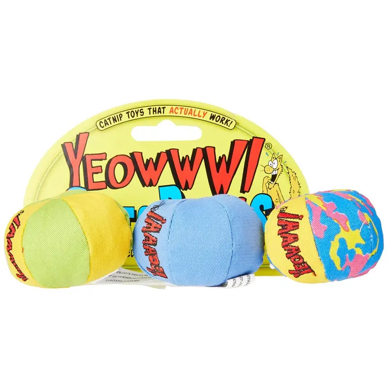 Yeowww My Cats Balls Cat Toy, Pack Of, Assorted Size 3