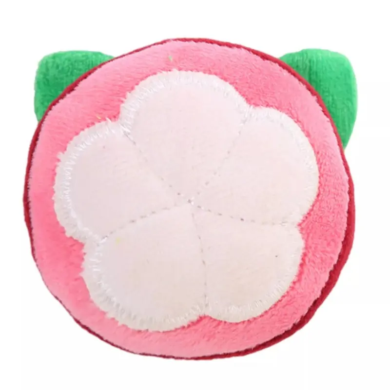 Pink (Pink) Fruit Shape Plush Catnip Kicker Cat Toy Teeth Grinding Cat Soft Plush Toy