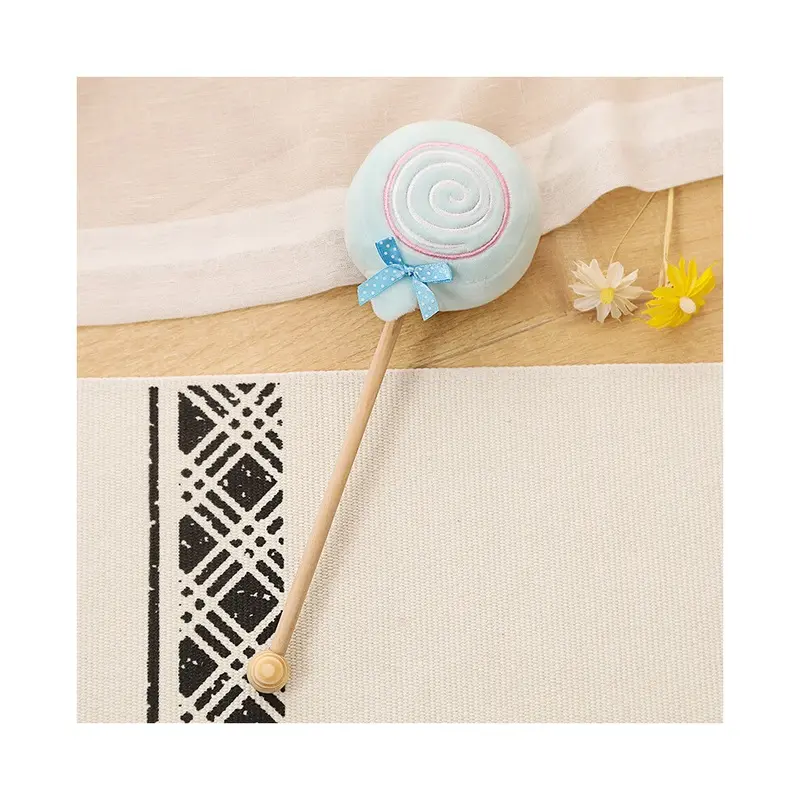 Blue ( Candy) Plush Animal Cute Back Hammer Stick With Short Plush Fabric Bear Design