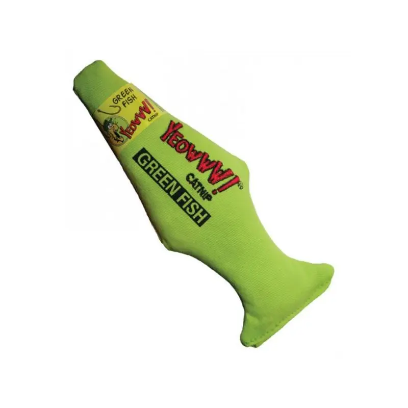 Yeowww Yeowww! Catnip Fish Cat Toy - Fish - Single Green