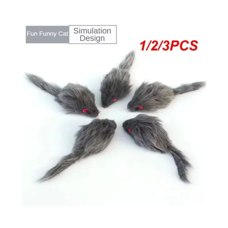 Ganeric 1/2/3Pcs Entertainment Cat Toy Lifelike Mouse Toy Colorful Pet B