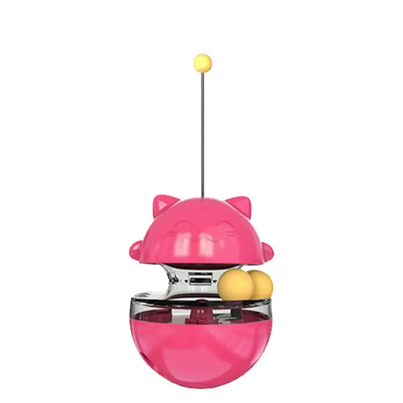 Greenzech Red (Red) Cat Tumbler Toys Cat Interactive Toy Cat Food Balls