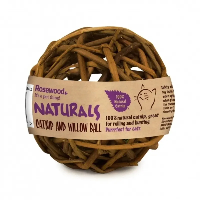 Rosewood Cat Naturals Willow And Catnip Ball - One Size