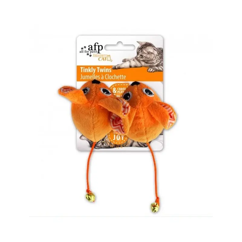 All For Paws Best Tinkly Twins Cat Toy (6 X 4 X 4 Cm) Size 6