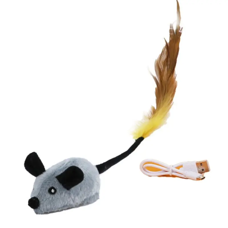 Sin Marca Gray Mice Electronic Moving Toy Cat Self Play Gift