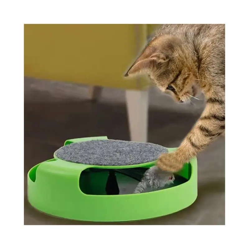 New Catch The Mouse Pet Cat Motion Game With Scratch Pad Plush Moving Claw