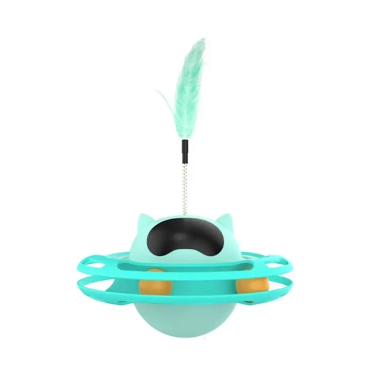 Spactz Interactive Cat-Toy, Rotation Kitten Turntable Toy For Pet Supplies C