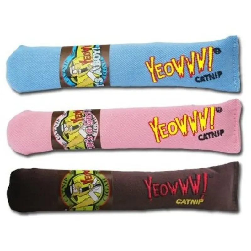 Yeowww Yeowww! Catnip Cigars Cat Toy - Single - Pink 18Cm
