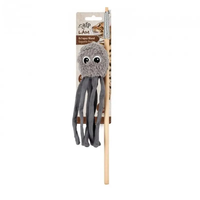 All For Paws Lamb Octopus Wand Cat Toy - One Size 20.0