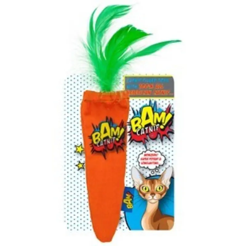 Bam Catnip Carrot Cat Toy - One Size