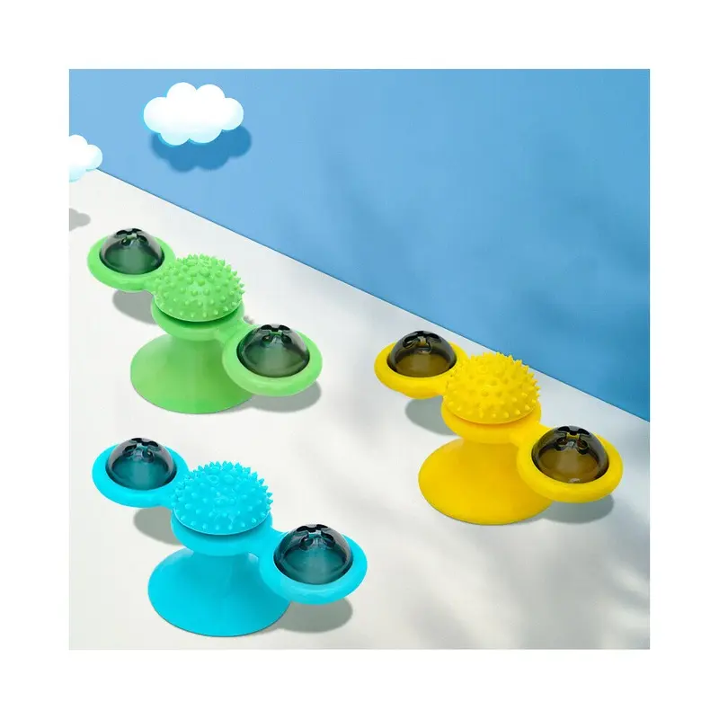 Hkhbjs Green (Green) Interactive Windmill Cat Toys Puzzle Training Toy 350G