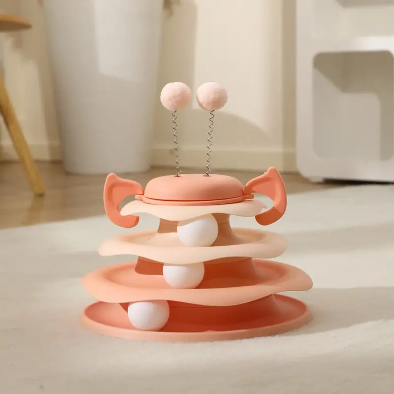 (StyleH) Cat Toy Puzzle Kit With Fourstory Bee Pig Playboard For Home Play Exercise